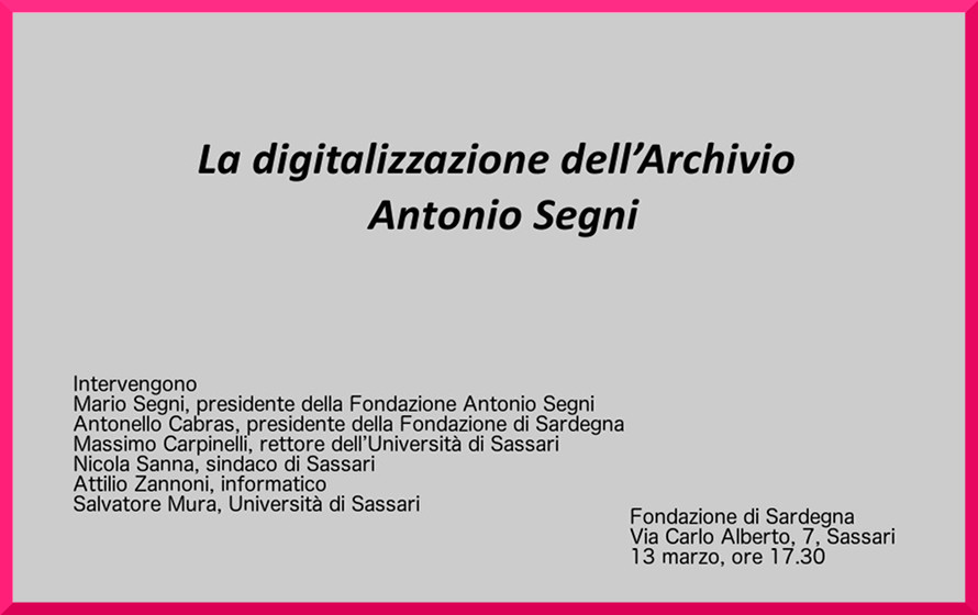 La digitalizzazione dell'Archivio Antonio Segni