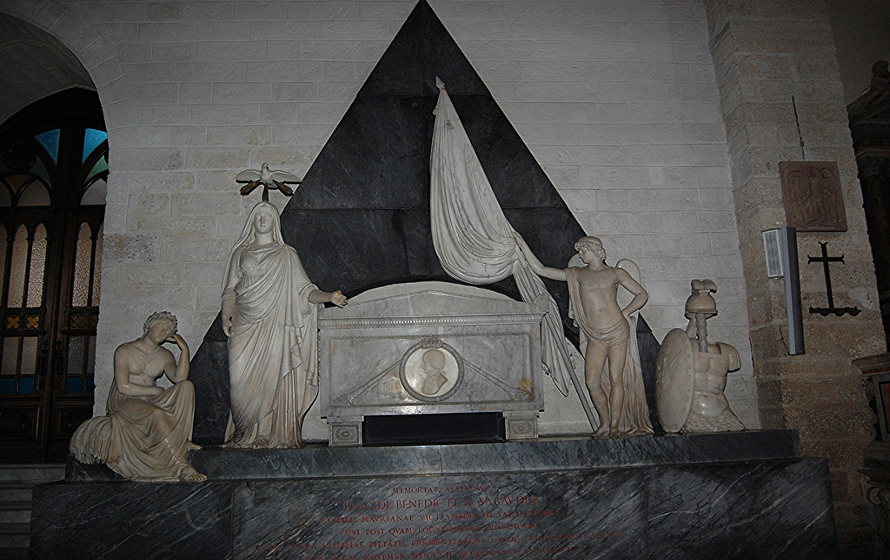 studio del monumento funebre e dei resti del Conte di Moriana nel Duomo di Sassari