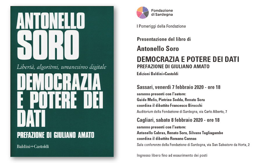 presentazione del libro Democrazia e Potere dei Dati di Antonello Soro