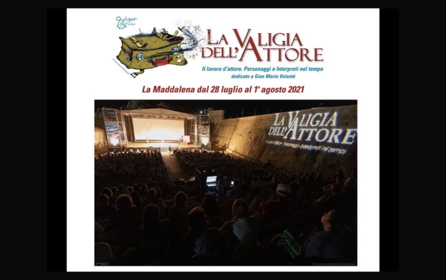 La valigia dell’attore, l’appuntamento sull’arte della recitazione si svolgerà dal 28 luglio al 1 agosto