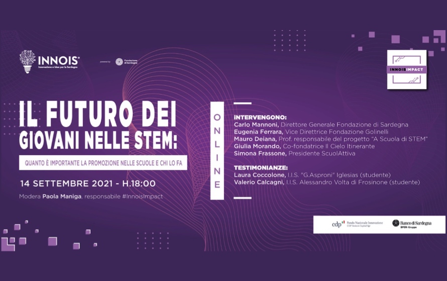 Il futuro dei giovani nelle STEM, il 14 settembre l’evento di Innois su Stem e Bando Scuola 