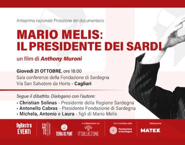 Cultura, “Mario Melis, il presidente dei sardi” in anteprima a Cagliari il docufilm sullo statista sardo 