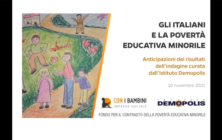 Con i Bambini, presentato rapporto Demopolis sulla povertà educativa minorile