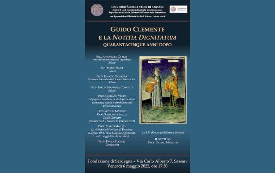 Cultura, a Sassari il convegno “Guido Clemente e la Notitia Dignitatum quarantacinque anni dopo” 