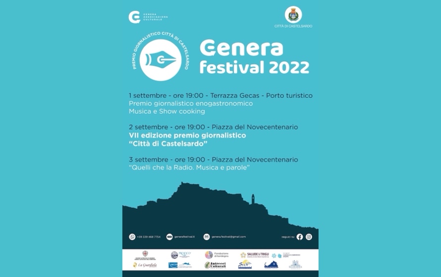 Genera Festival, a settembre il premio giornalistico Città di Castelsardo 