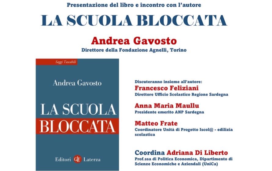 La scuola bloccata, lunedì a Cagliari la presentazione del libro di Andrea Gavosto 