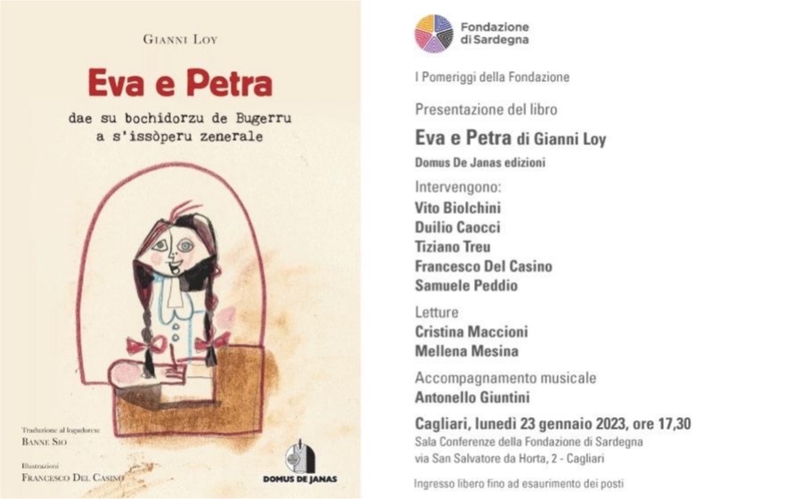 I Pomeriggi della Fondazione, a Cagliari la presentazione del libro “Eva e Petra” di Gianni Loy