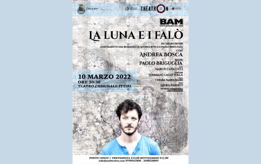 “La luna e i falò”, parte da Ittiri la tournée teatrale dell’adattamento di Andrea Bosca e Paolo Briguglia