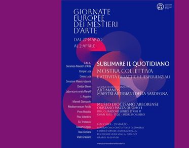 Giornate Europee dei Mestieri d’Arte, a Oristano una mostra e 6 laboratori alla scoperta del lavoro artigiano  