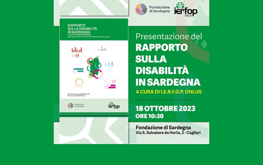 IERFOP, il 18 ottobre a Cagliari la presentazione del report sulle disabilità in Sardegna  