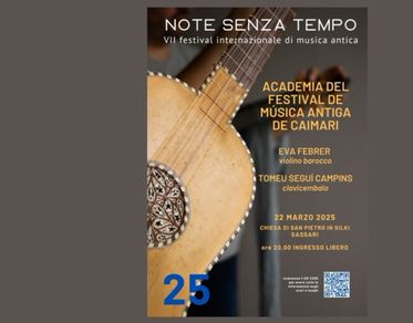 “Note senza tempo”, dal 22 marzo la musica antica nei luoghi storici del Nord Sardegna