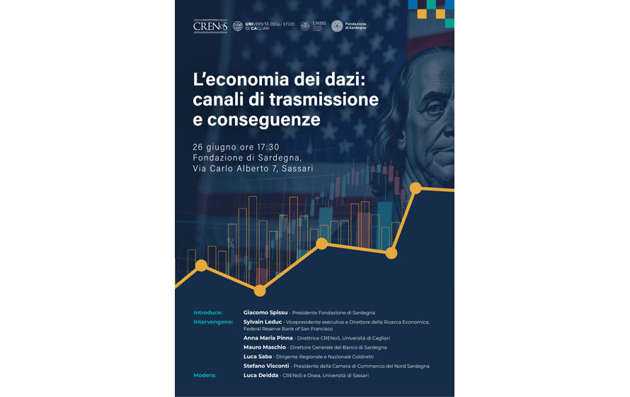 “L’economia dei dazi”, il 26 giugno a Sassari esperti a confronto su dinamiche globali, ricadute locali e prospettive future