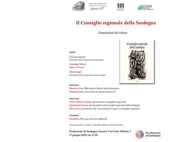 “Il Consiglio regionale della Sardegna”, il 17 giugno a Sassari la presentazione del volume sull’Assemblea sarda tra storia e autonomia