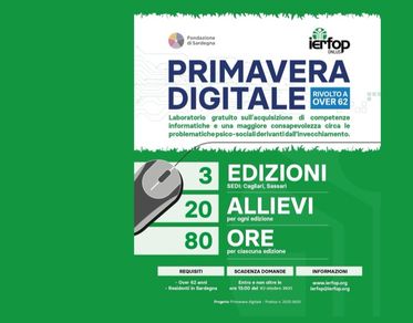 Primavera Digitale, a Cagliari e Sassari i corsi di alfabetizzazione tecnologica per over 62 promossi da IERFOP