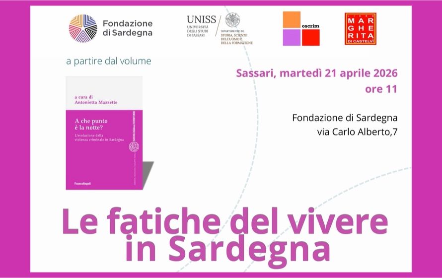 Le fatiche del vivere in Sardegna, a Sassari un incontro su cambiamenti sociali e nuove forme di disagio giovanile