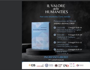 “Le humanities sono scienza”, Andrea Bonaccorsi in Sardegna per un ciclo di incontri dal 7 al 9 maggio