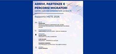Rapporto METE 2026, a Cagliari la presentazione dei dati sui percorsi migratori in Sardegna