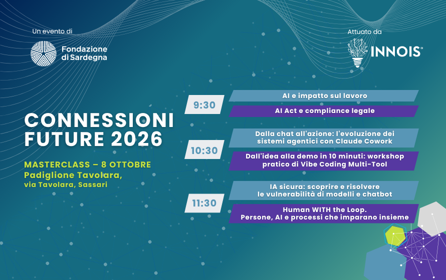 Connessioni Future 2026, sei masterclass per approfondire l’uso dell’AI