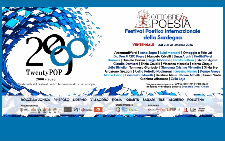 Ottobre in Poesia, il festival fa tappa in cinque comuni sardi tra letteratura, musica e teatro