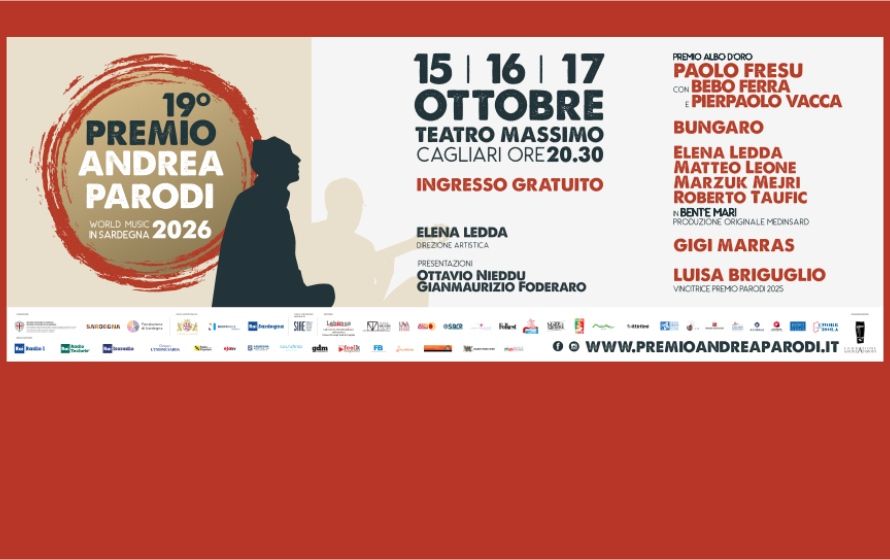 Premio Andrea Parodi, dal 15 al 17 ottobre a Cagliari la diciannovesima edizione